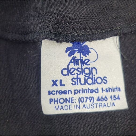 VINTAGE 90s t-shirt neon Club Crocodile Whitsunday Australia black unisex tee XL - Picture 6 of 8